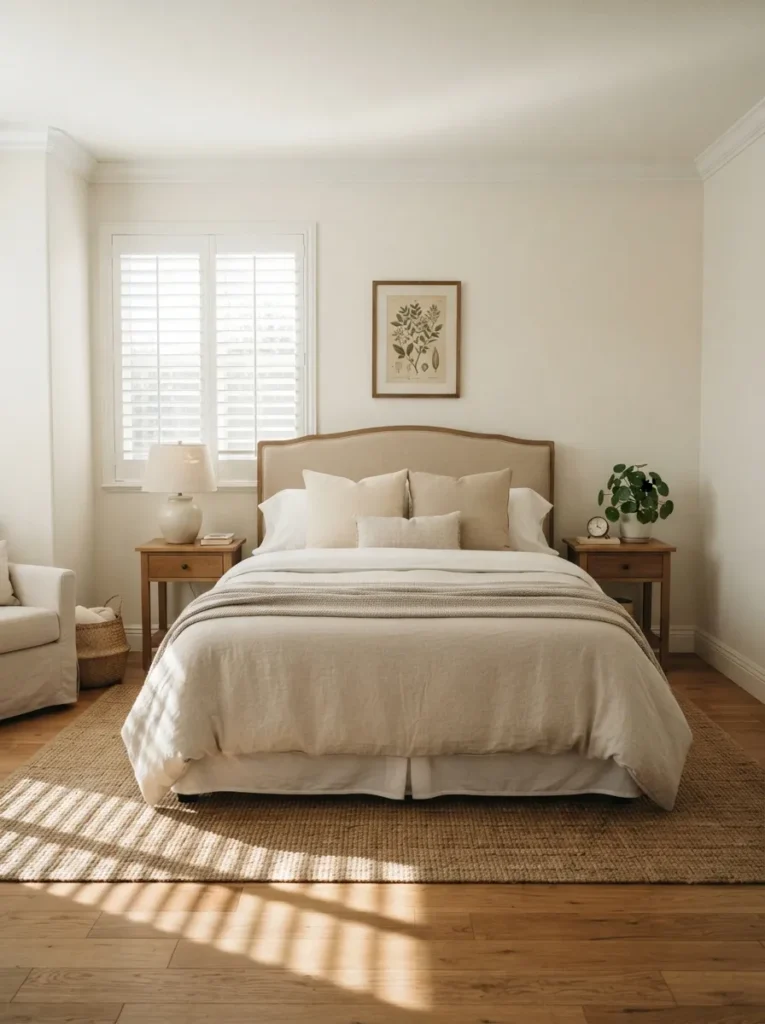 classic white shutters bedroom window idea 2026