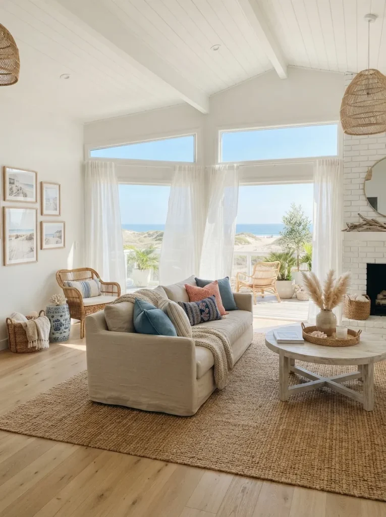 coastal color palette summer home decor idea 2026