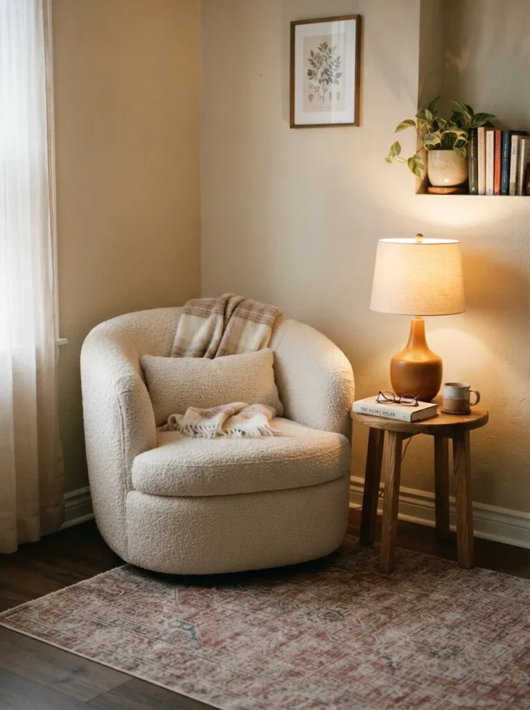 corner barrel chair cozy reading chair idea modern