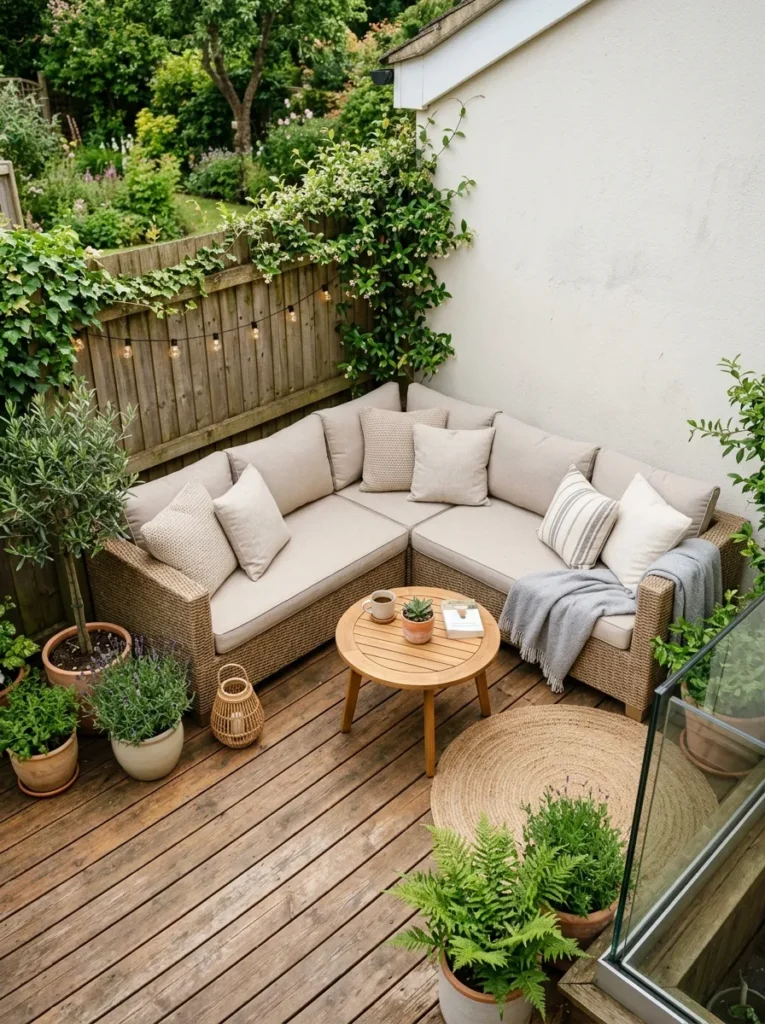 corner sofa setup outdoor furniture idea stylish patio