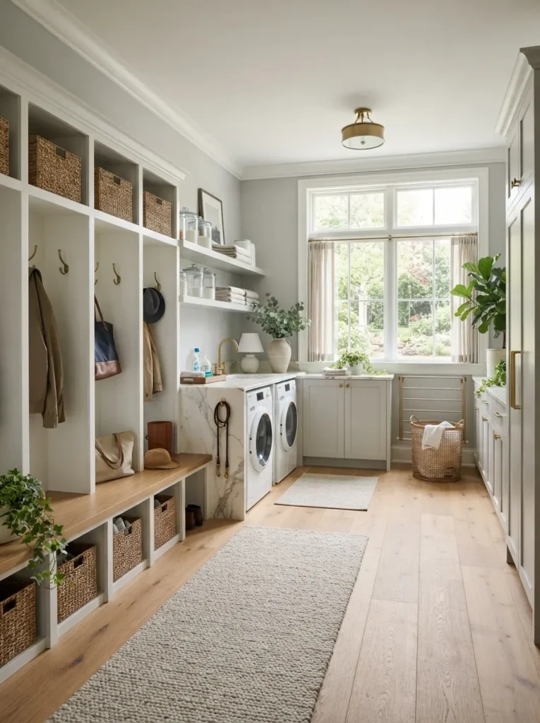 custom mudroom combo luxury laundry room idea 2026
