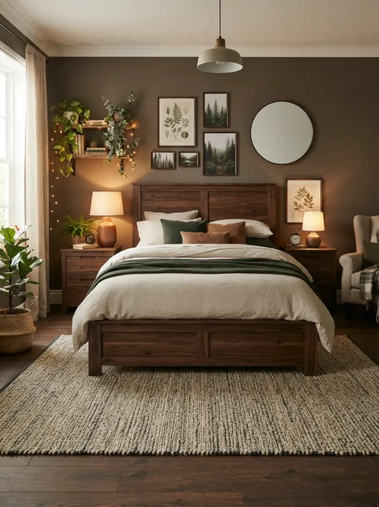 dark wood furniture forest bedroom idea magical modern