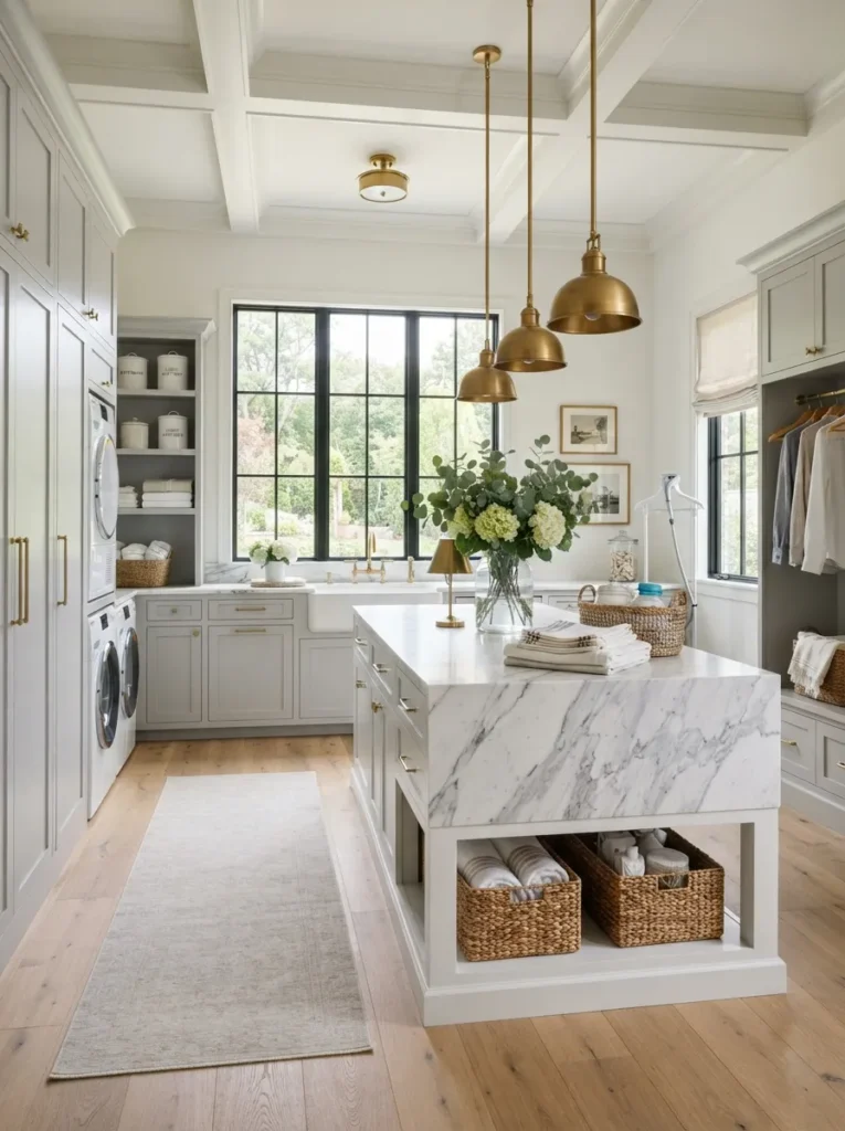 elegant laundry island luxury laundry room idea modern