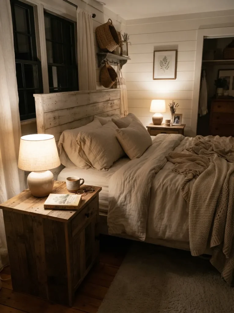 farmhouse table lamps vintage farmhouse bedroom idea 2026