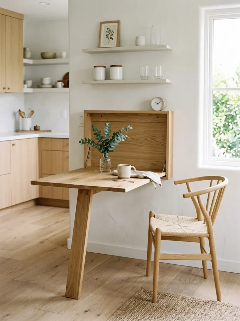 fold down table small kitchen idea space saving 2026