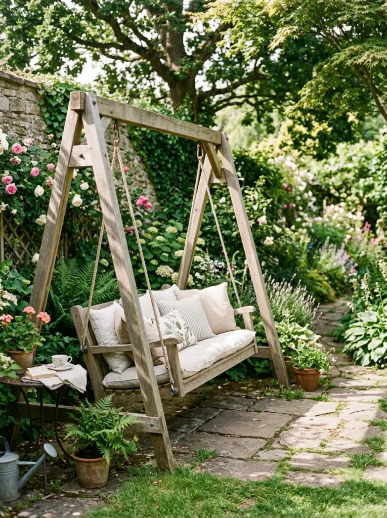 garden swing bench outdoor furniture idea patio 2026