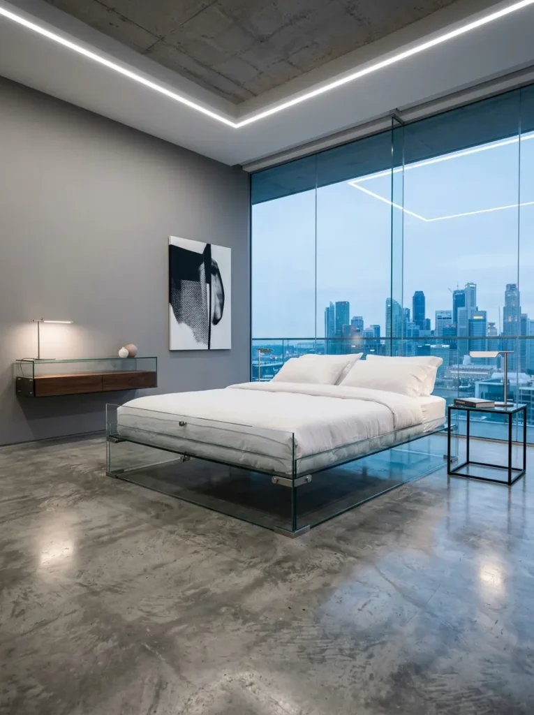 glass frame bed unique bed idea stylish 2026