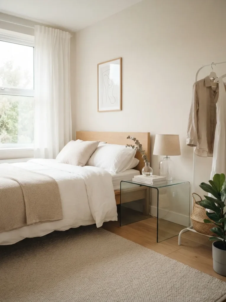 glass furniture pieces small bedroom idea modern