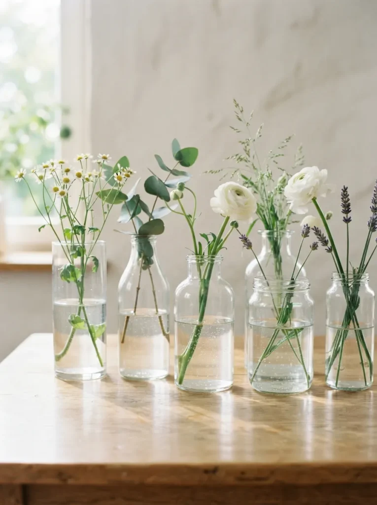 glass vase displays summer home decor idea 2026