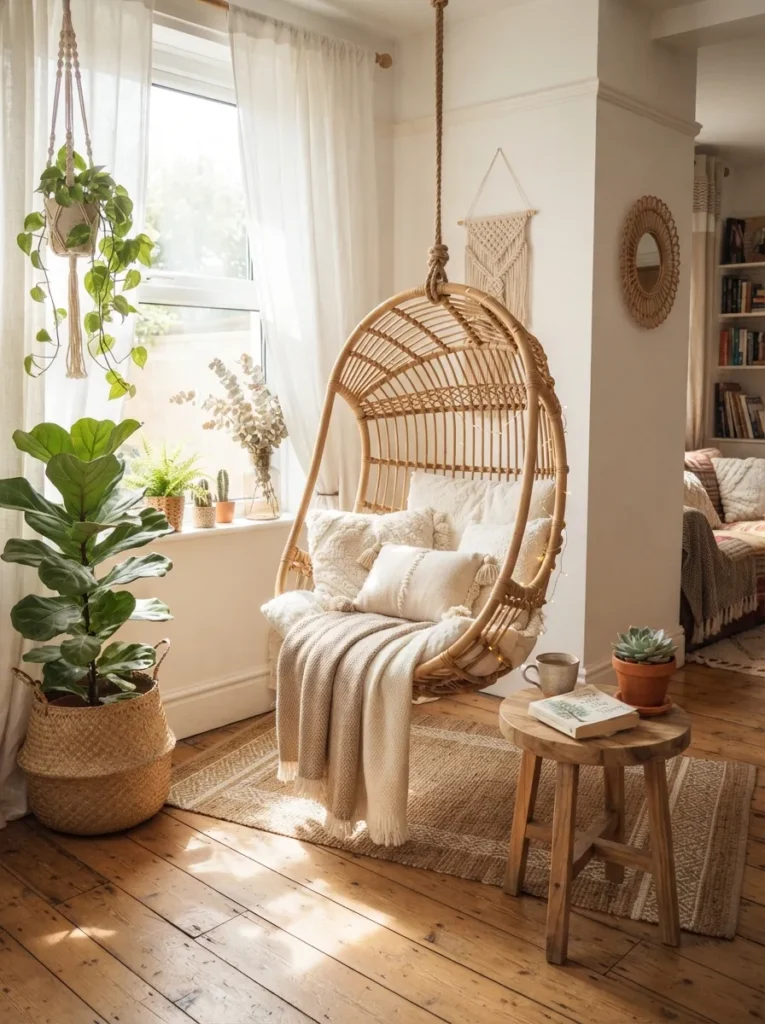 hanging chair corner cozy reading chair idea modern