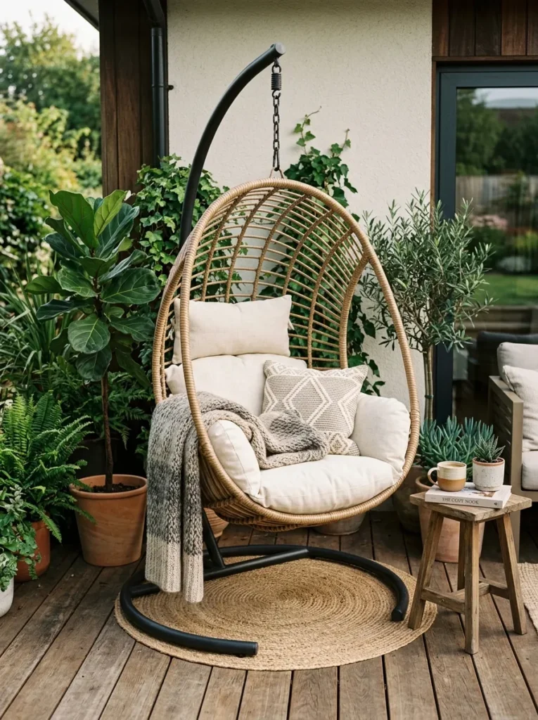 hanging egg chair outdoor furniture idea patio 2026