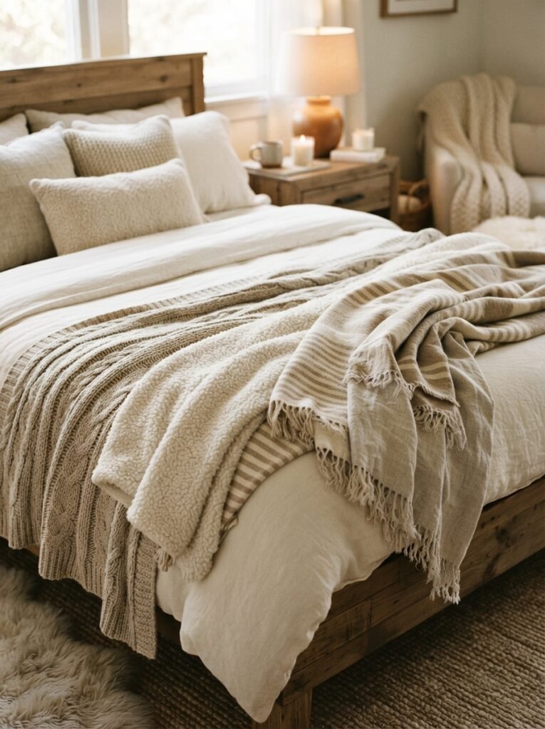 Layered Throw Blankets