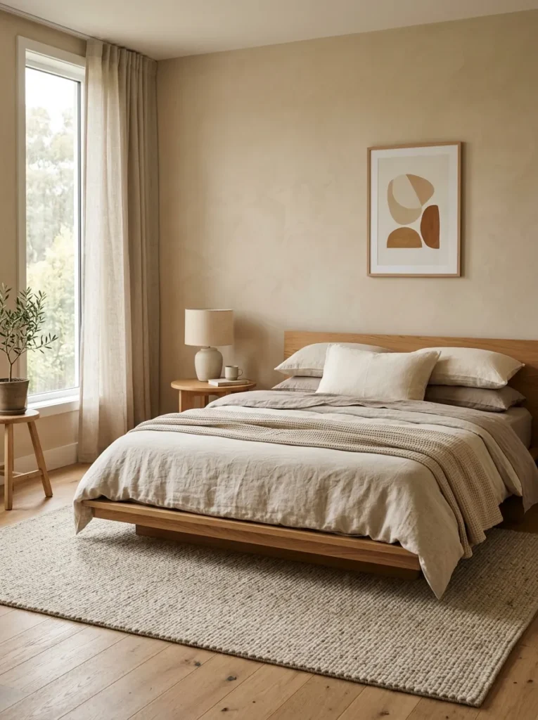 low platform beds cozy earthy bedroom idea modern