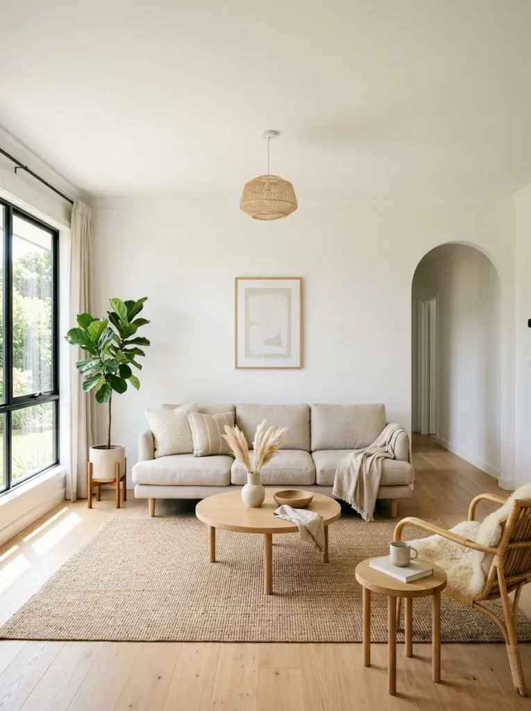 minimal boho layout boho living room idea 2026