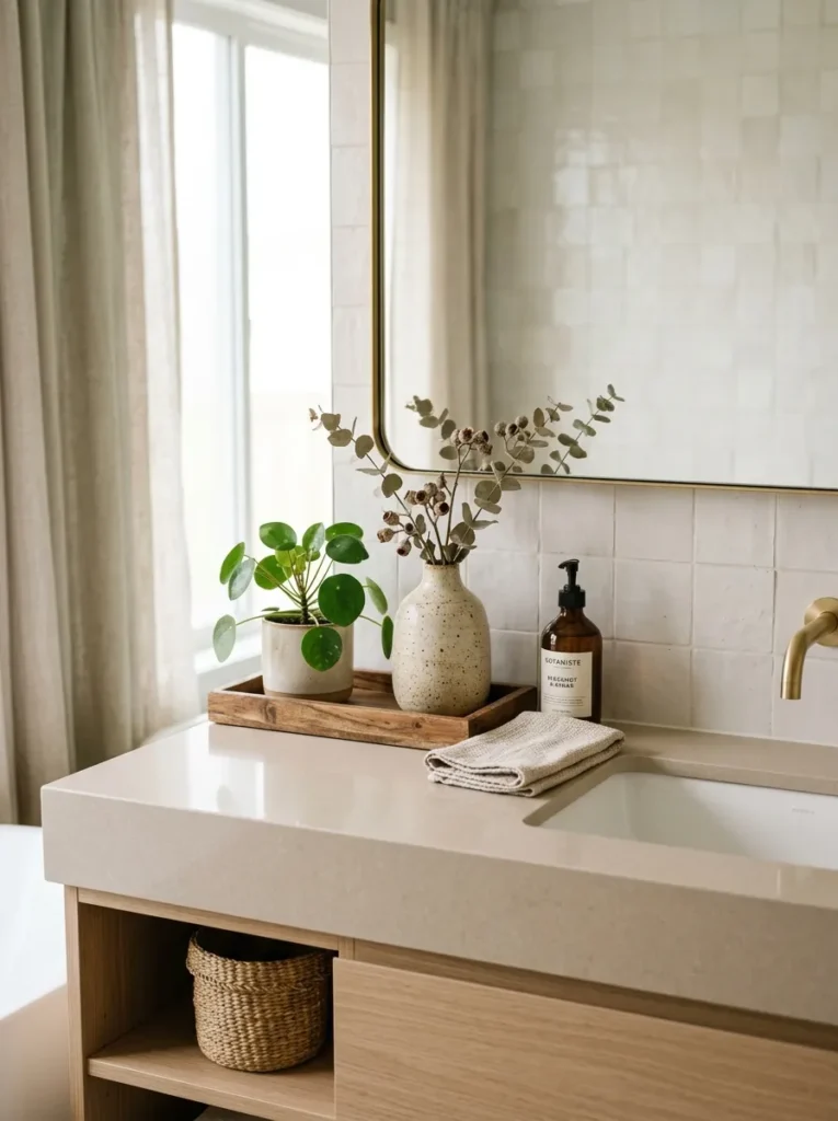 minimal earth decor earth tone bathroom design modern