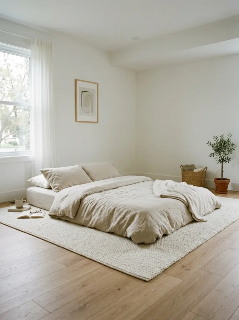 minimal floor mattress unique bed idea stylish 2026