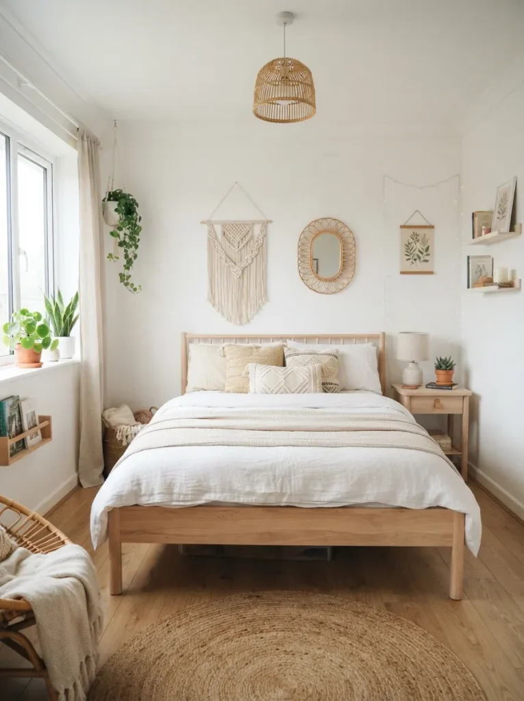 minimal wooden furniture boho teen bedroom idea modern