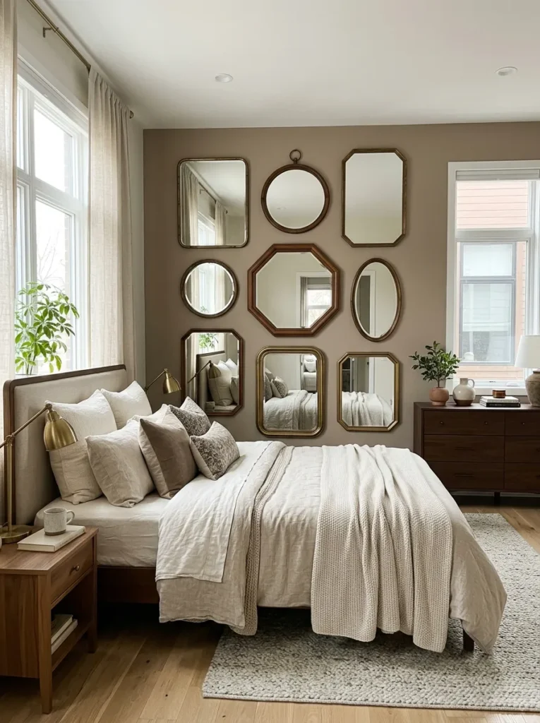 mirror accent wall teen girl bedroom idea 2026