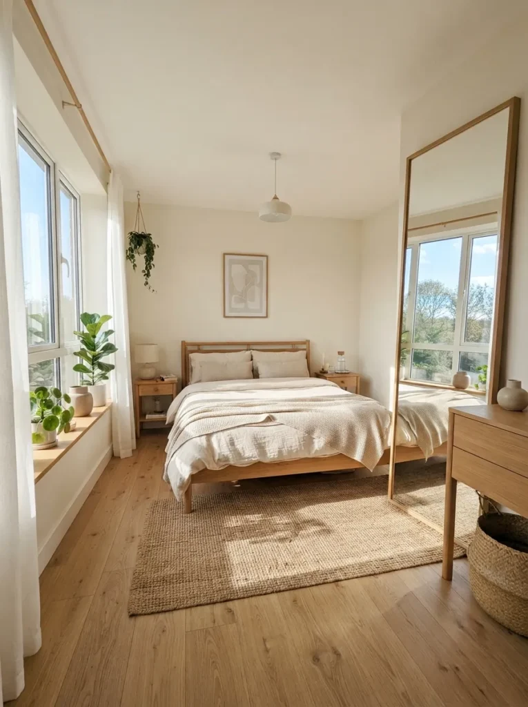 mirror window reflection bedroom window idea modern