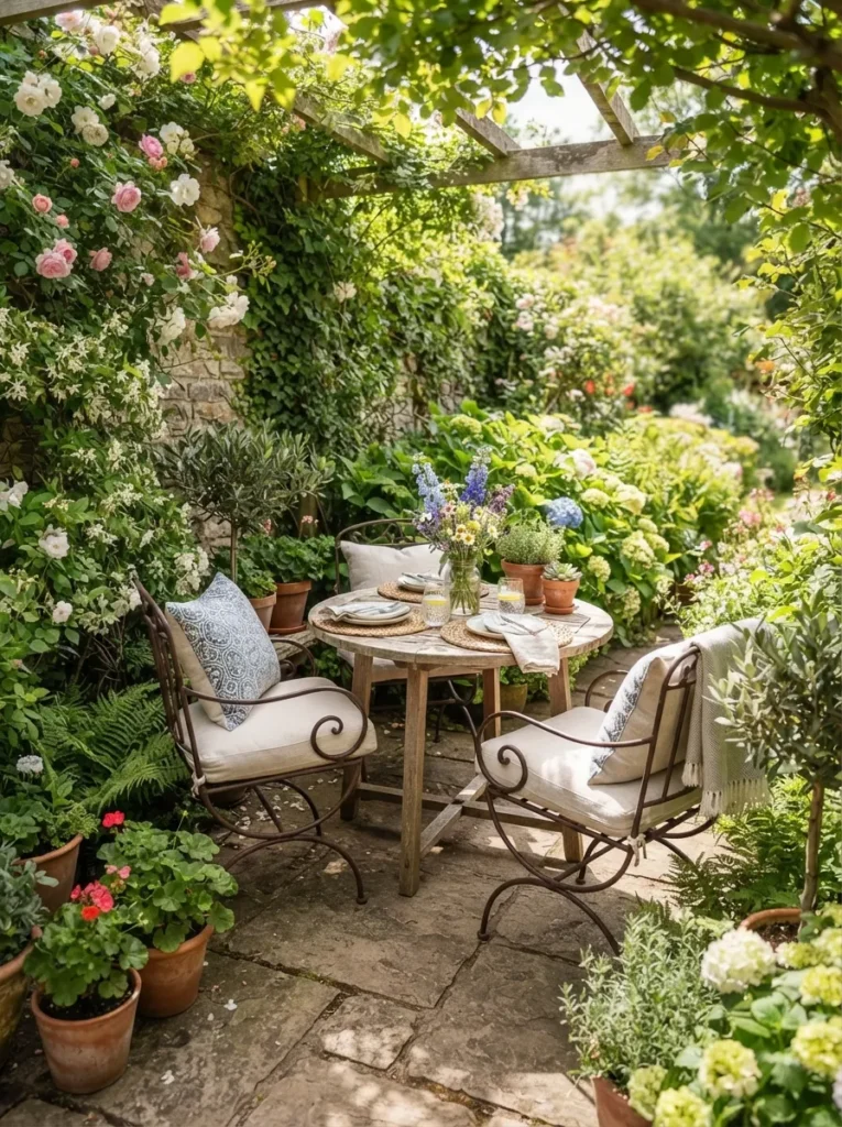 outdoor dining nook summer patio decor idea modern