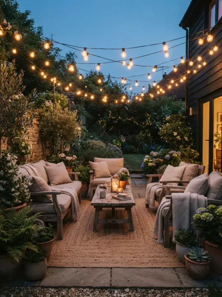 outdoor string lighting summer home decor idea 2026