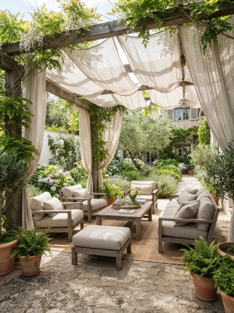 pergola shade setup summer patio decor idea 2026