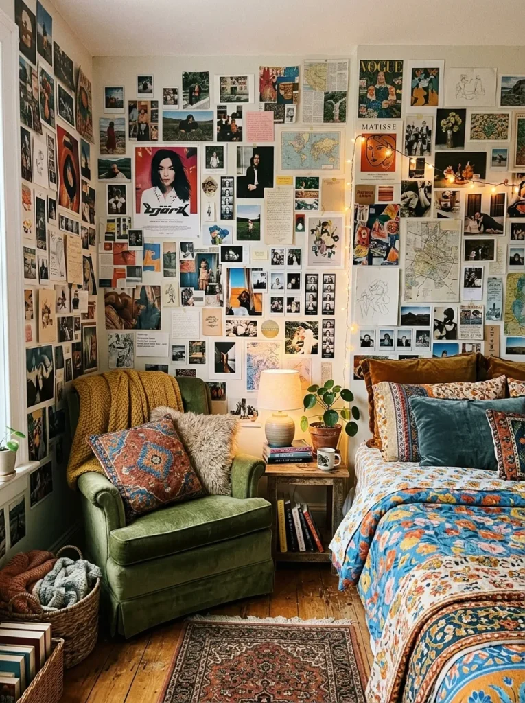photo collage corner teen girl bedroom idea 2026