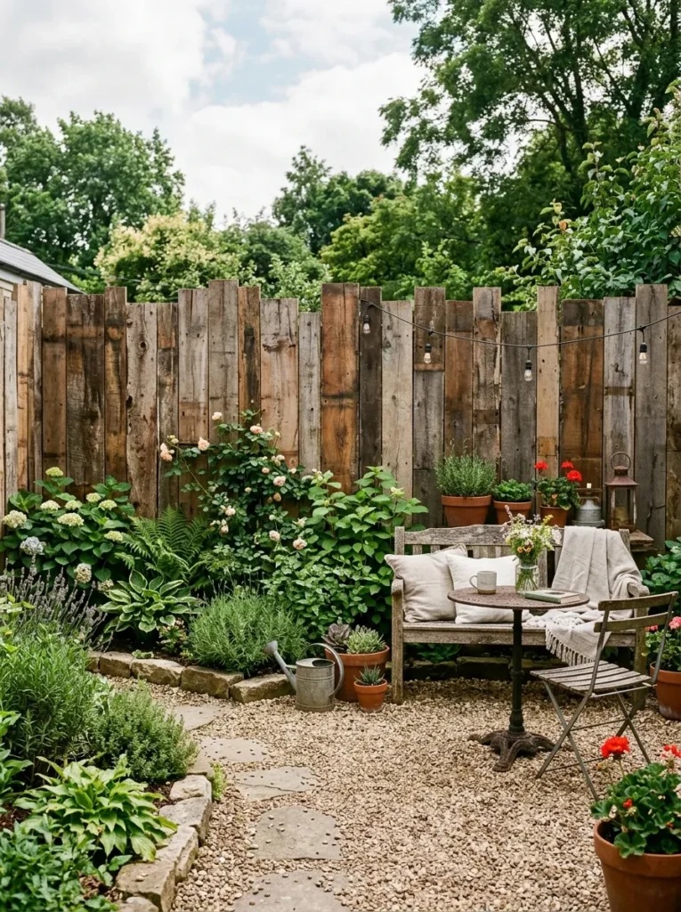 reclaimed wood panels privacy fence idea modern outdoor