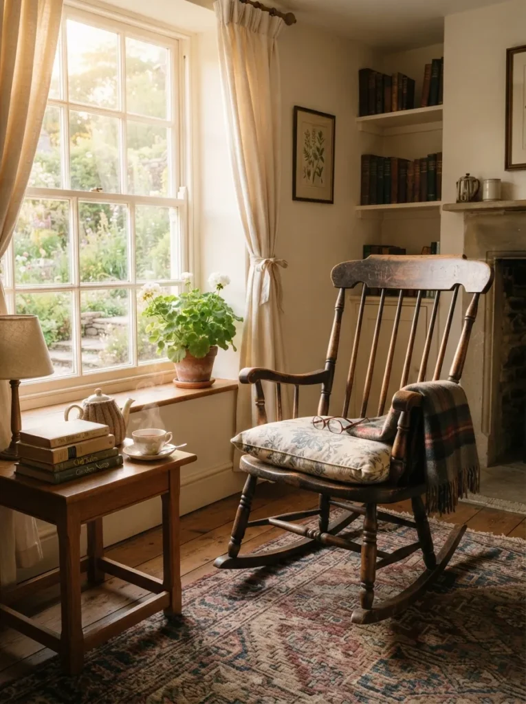 rocking chair setup cozy reading chair idea modern