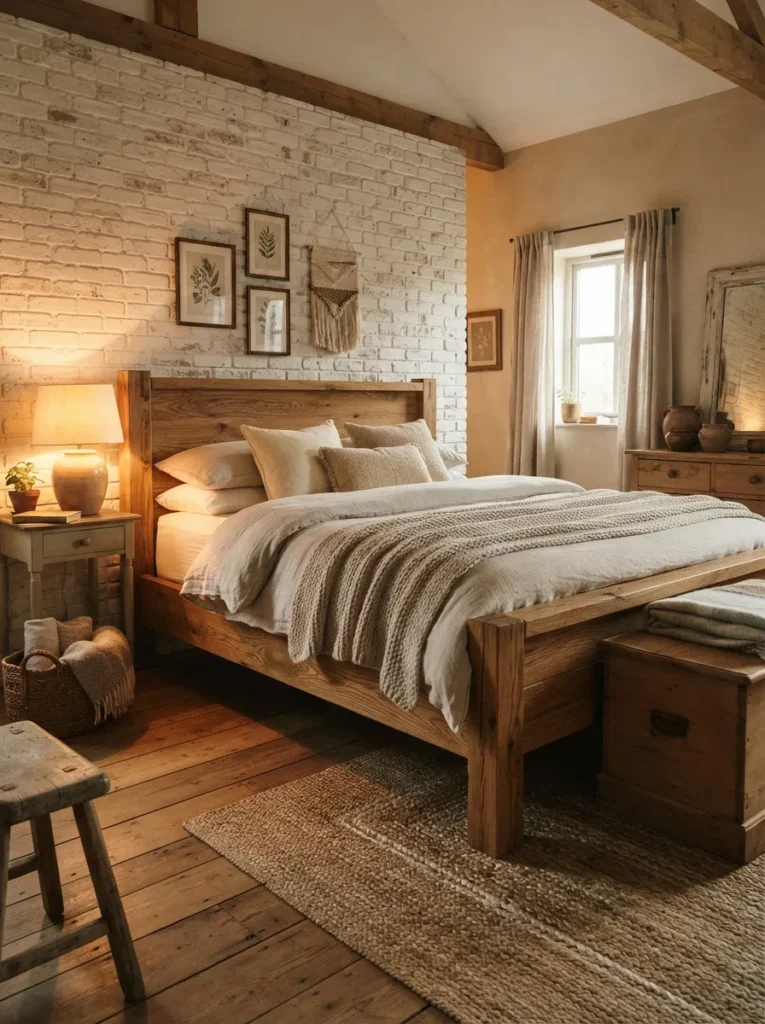 rustic wooden bed unique bed idea stylish 2026