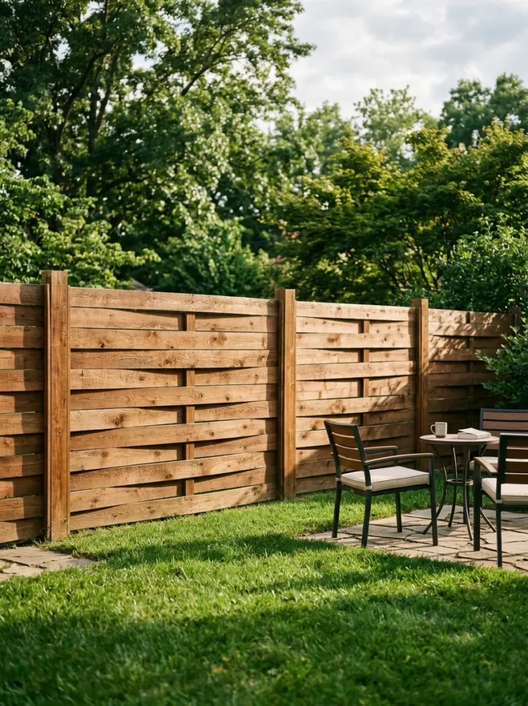 shadow box panels privacy fence idea backyard modern
