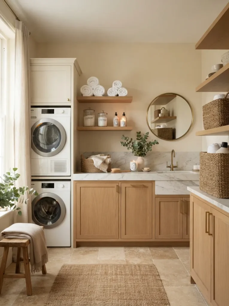 spa inspired styling luxury laundry room idea modern
