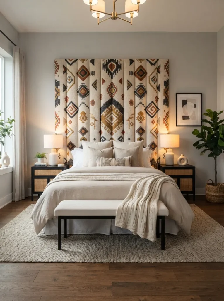 statement headboard bed unique bed idea modern 2026