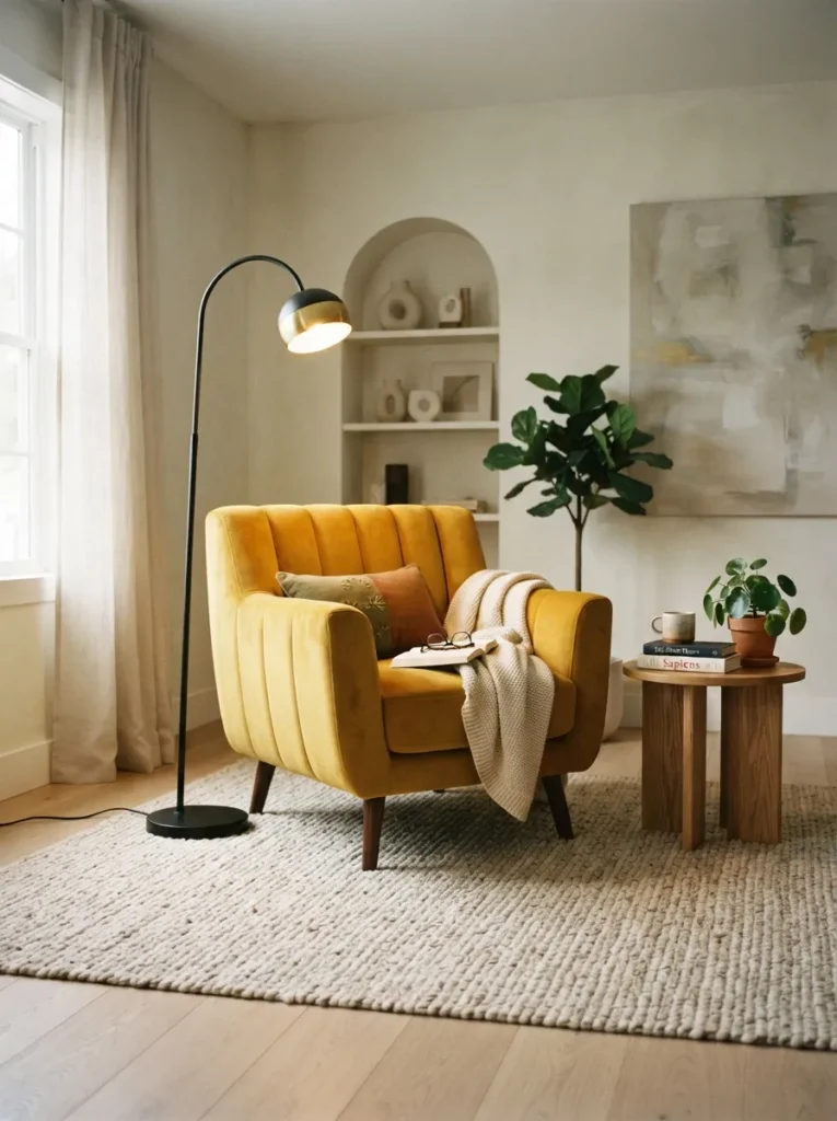 statement reading chair cozy reading chair idea 2026