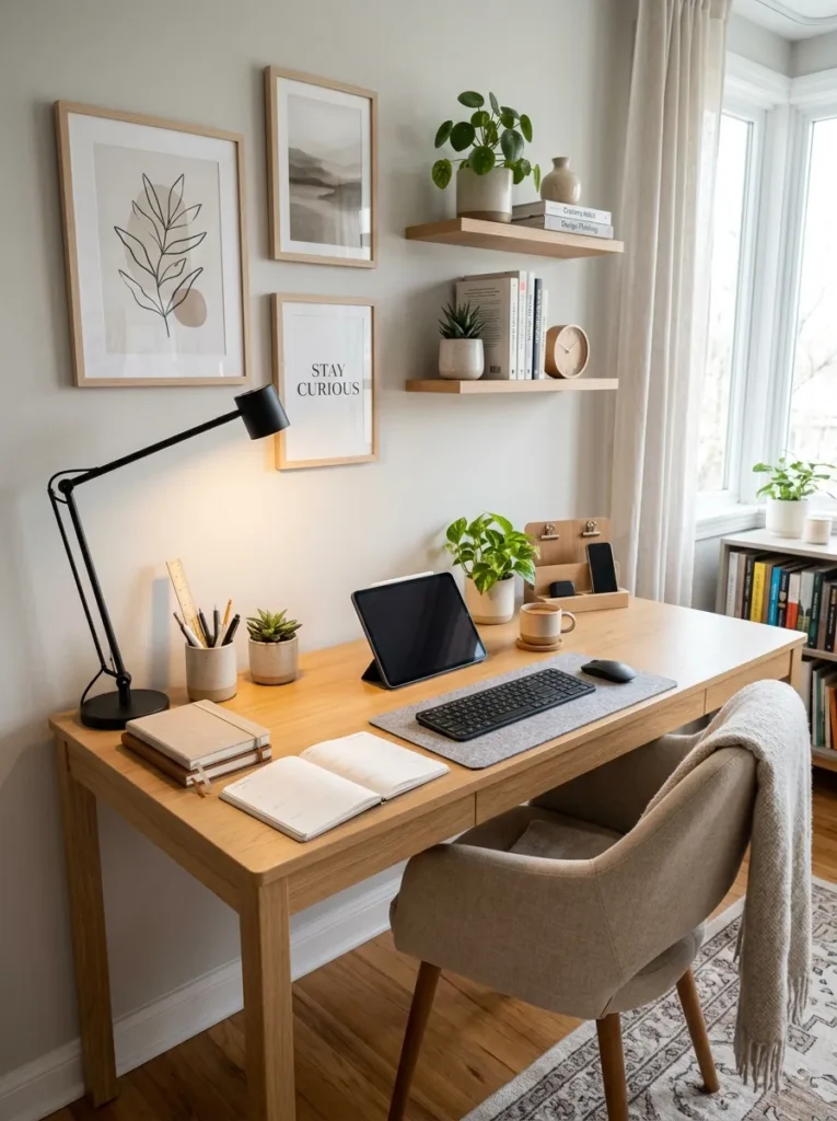 study desk aesthetic teen girl bedroom idea 2026