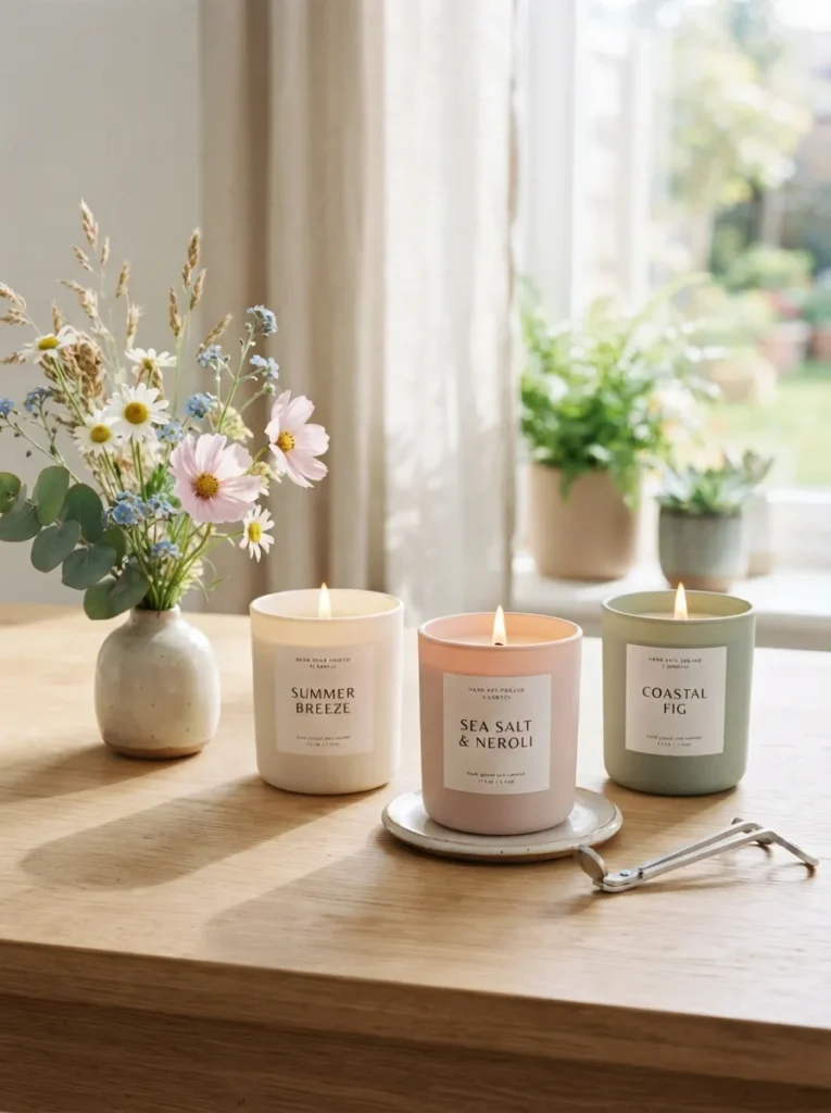 summer scent candles summer home decor idea modern