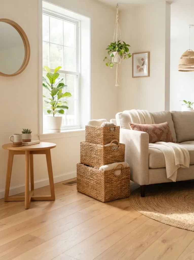 woven storage baskets summer home decor idea modern