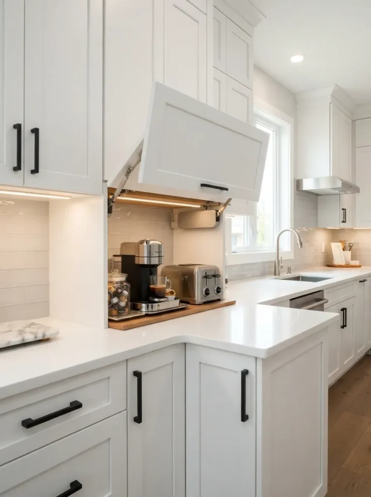 corner appliance garage corner kitchen pantry idea 2026
