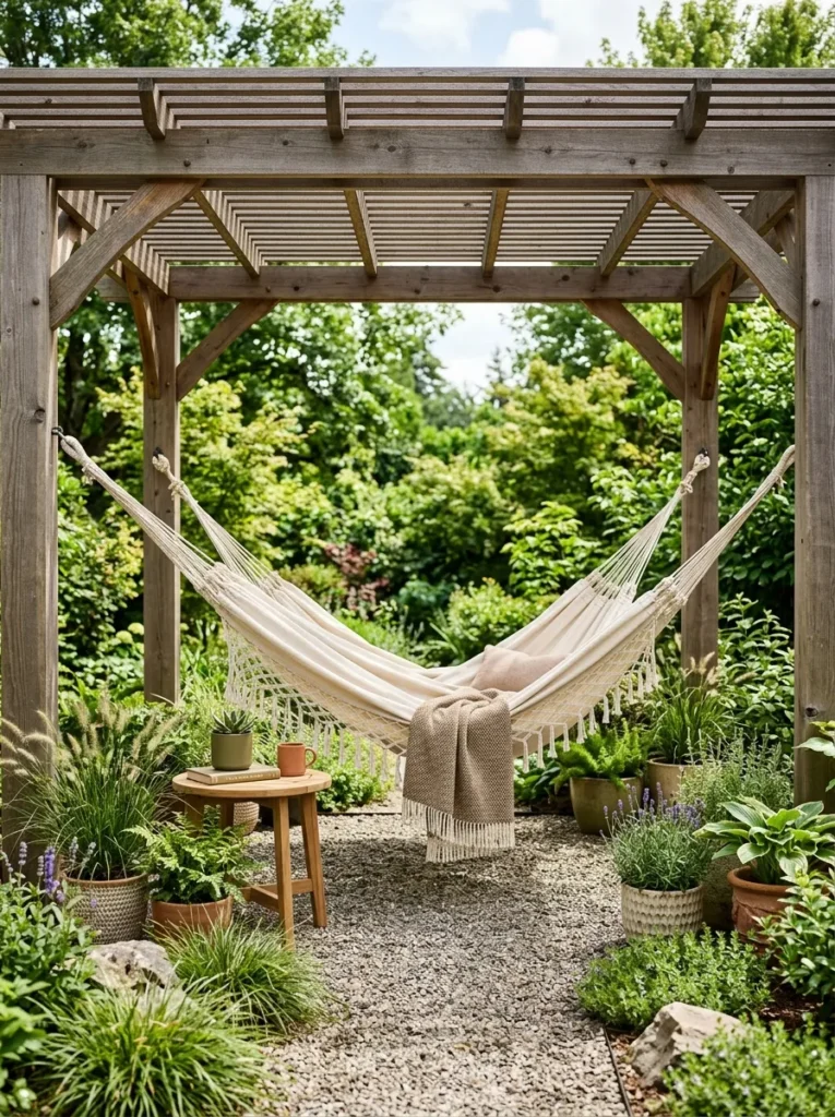 covered hammock hideaway cozy backyard idea 2026