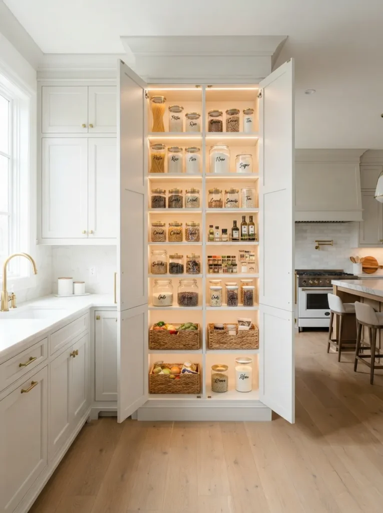 floor to ceiling pantry corner kitchen pantry idea 2026