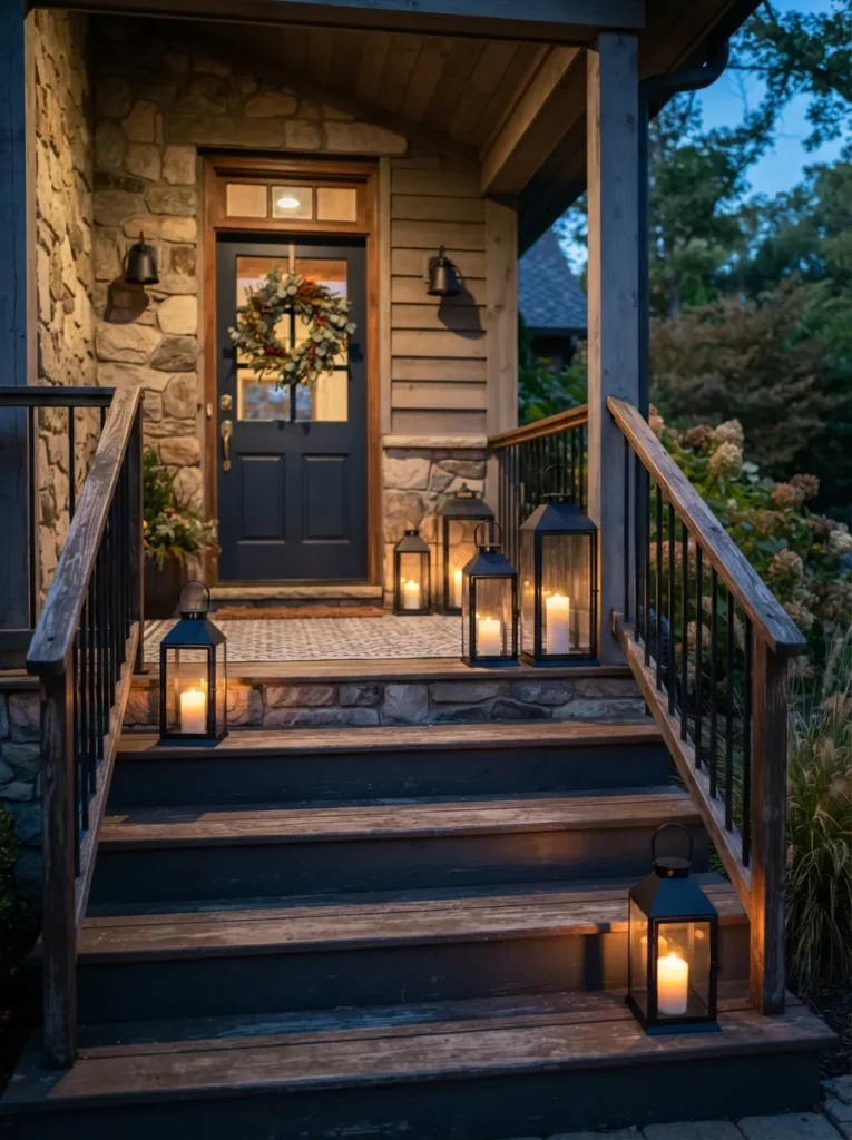 lantern step lighting fall home decor idea modern