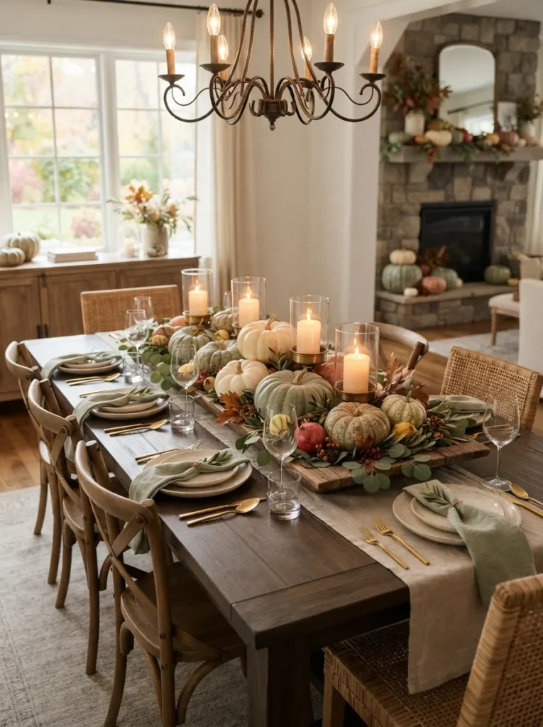 pumpkin centerpiece styling fall home decor idea 2026