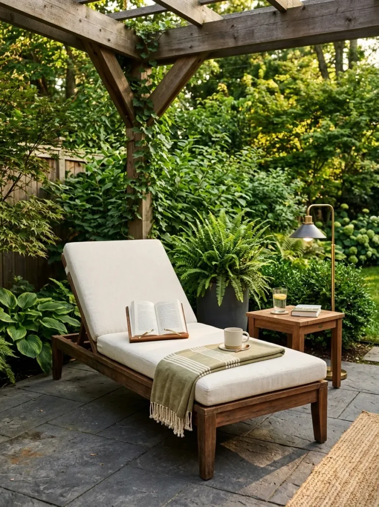 weatherproof reading corner cozy backyard idea 2026