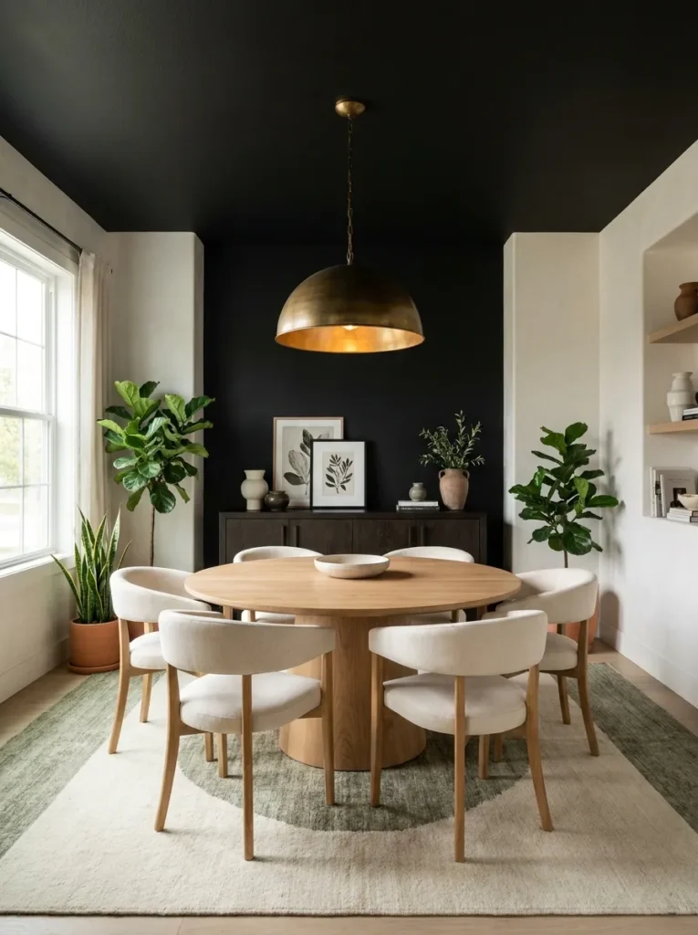 black ceiling accent black accent wall idea modern