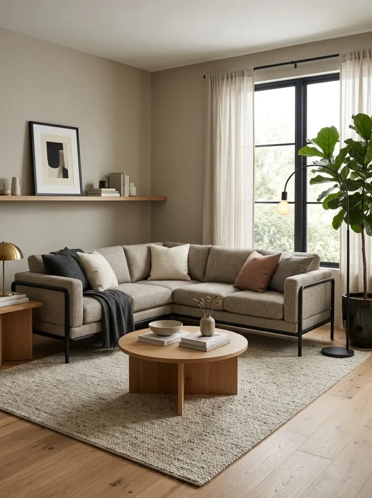 black frame sectional corner sofa design modern