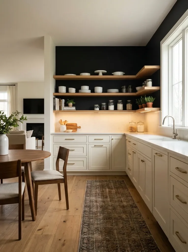 black kitchen wall black accent wall idea modern