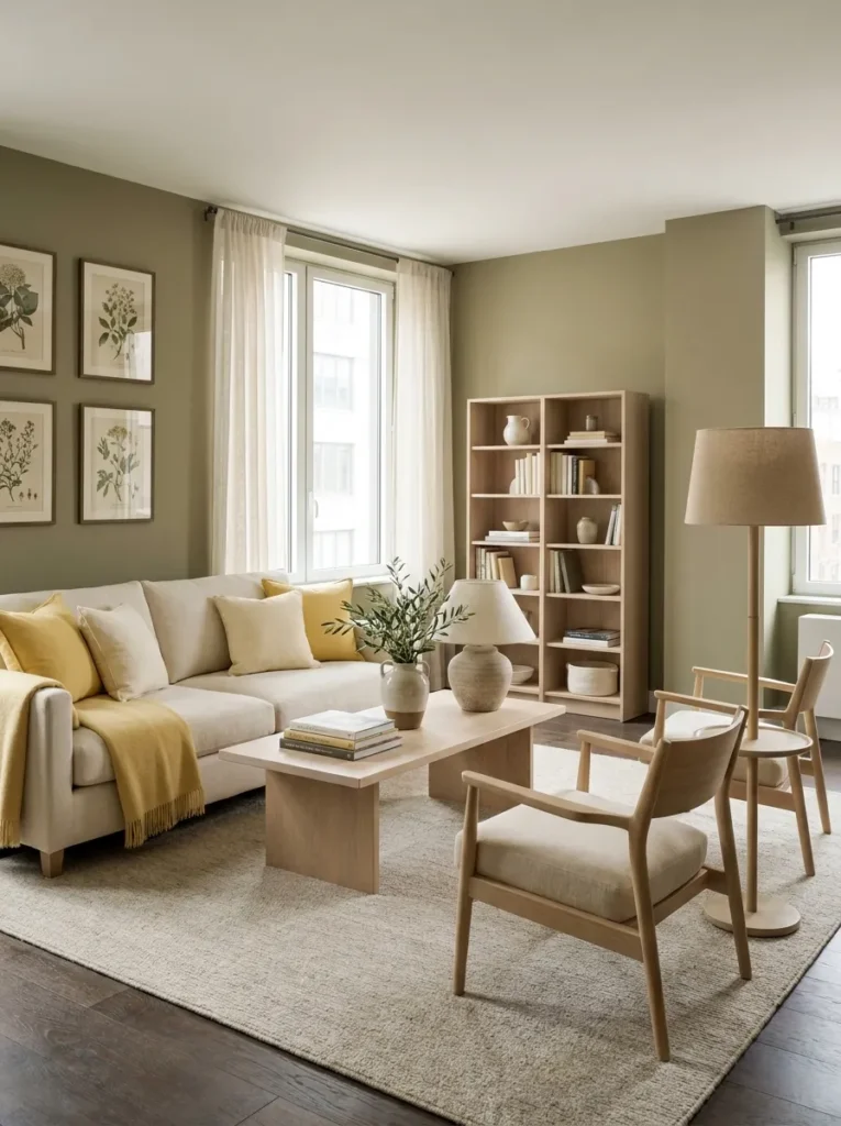 butter yellow textiles spring living room decor idea 2026
