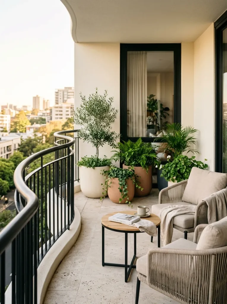 curved metal railing balcony grill design idea modern