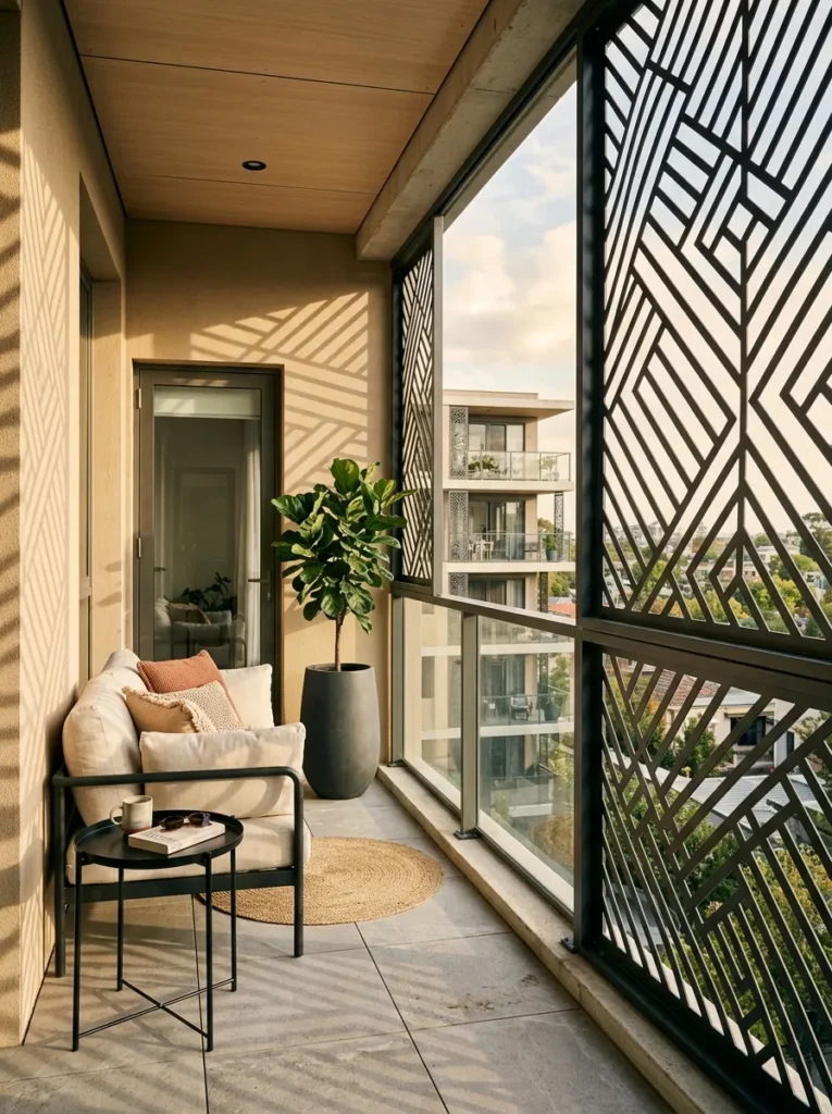 decorative privacy grilles balcony grill design idea 2026