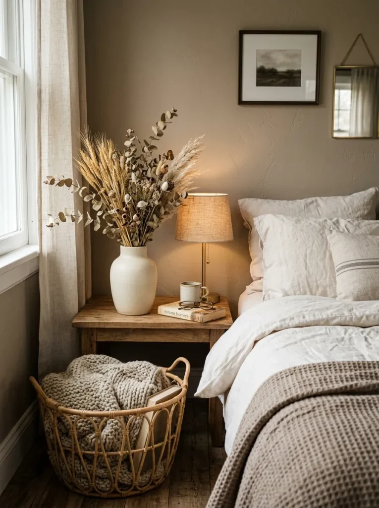 dried floral bedroom vase fall decor idea for your home 2026
